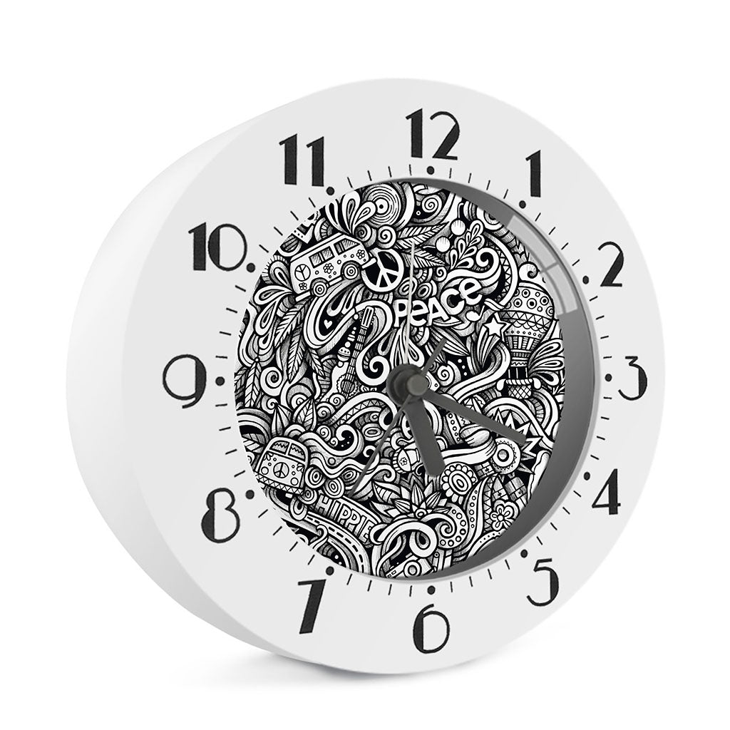 Graffiti Surfing Pattern Print Alarm Clock