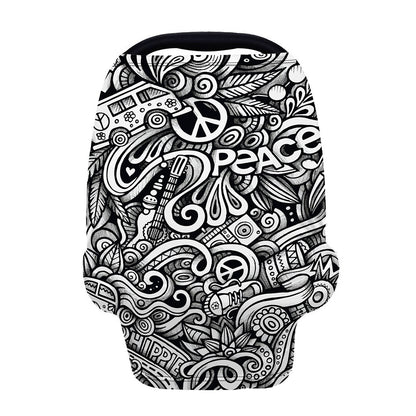 Graffiti Surfing Pattern Print Baby Seat Cover