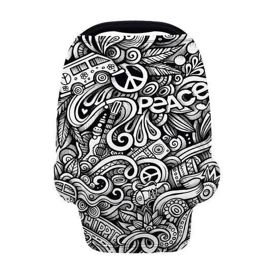 Graffiti Surfing Pattern Print Baby Seat Cover
