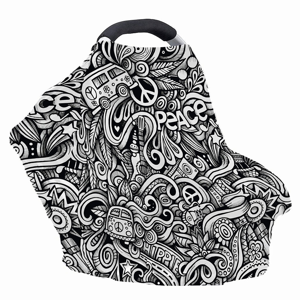 Graffiti Surfing Pattern Print Baby Seat Cover