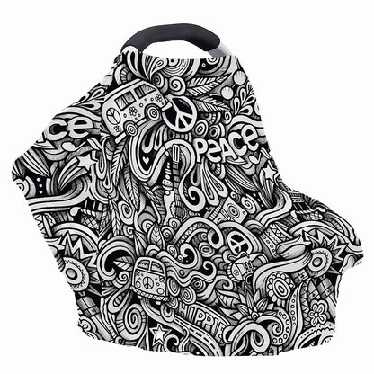 Graffiti Surfing Pattern Print Baby Seat Cover