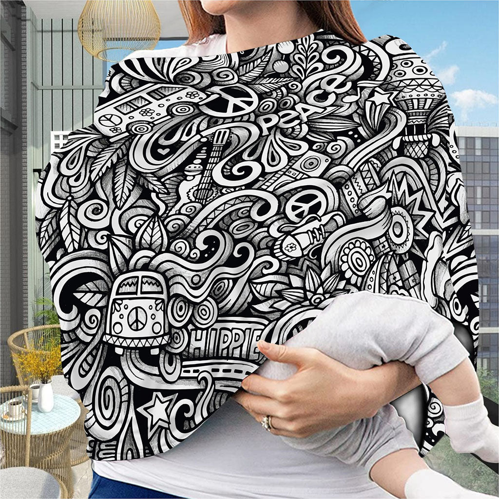 Graffiti Surfing Pattern Print Baby Seat Cover