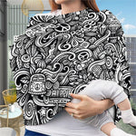 Graffiti Surfing Pattern Print Baby Seat Cover