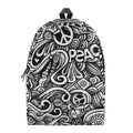 Graffiti Surfing Pattern Print School Backpack