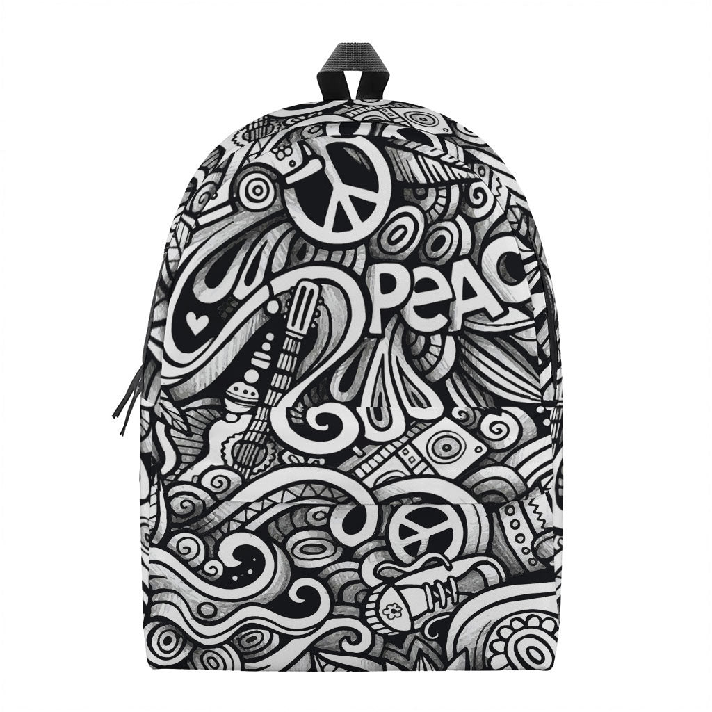 Graffiti Surfing Pattern Print Backpack