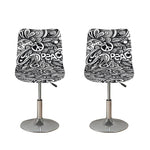 Graffiti Surfing Pattern Print Bar Stool Covers