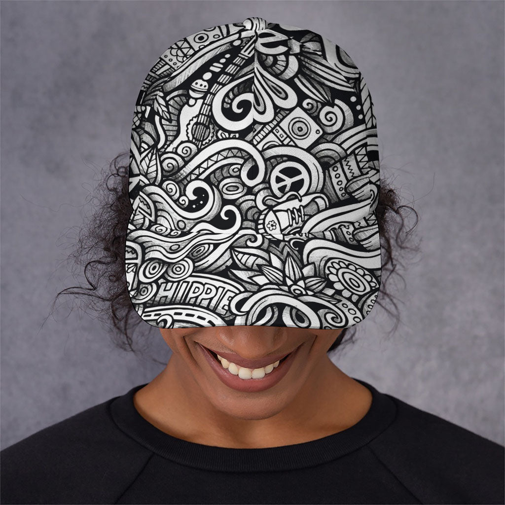 Graffiti Surfing Pattern Print Baseball Cap