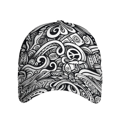 Graffiti Surfing Pattern Print Baseball Cap