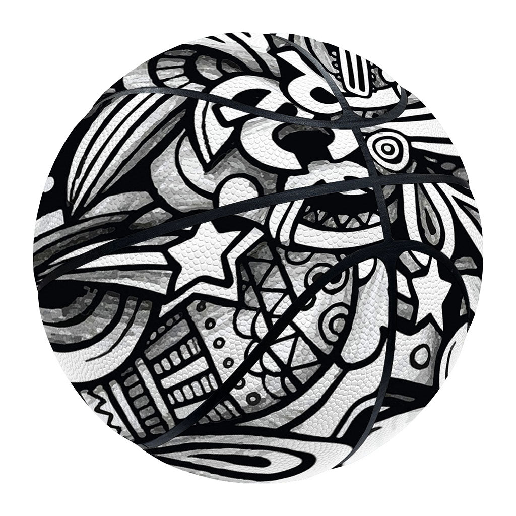 Graffiti Surfing Pattern Print Basketball