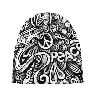 Graffiti Surfing Pattern Print Beanie