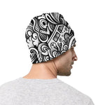 Graffiti Surfing Pattern Print Beanie