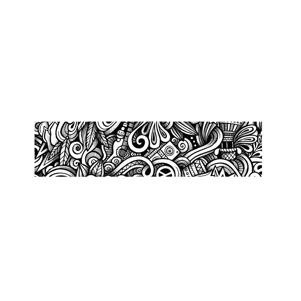 Graffiti Surfing Pattern Print Bed Runner