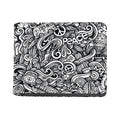 Graffiti Surfing Pattern Print Bifold Wallet