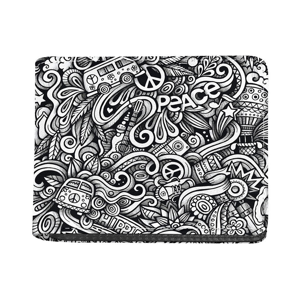 Graffiti Surfing Pattern Print Bifold Wallet