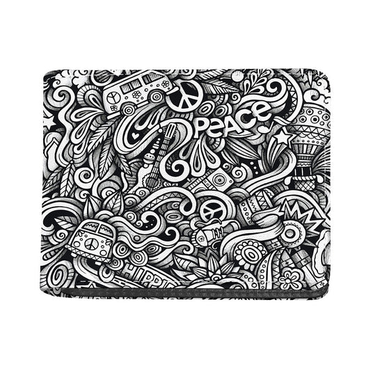 Graffiti Surfing Pattern Print Bifold Wallet