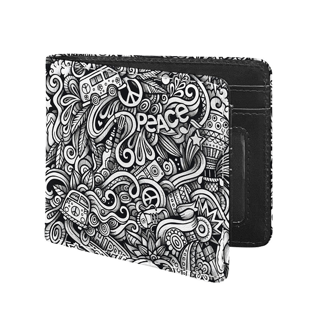 Graffiti Surfing Pattern Print Bifold Wallet