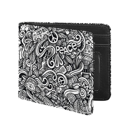 Graffiti Surfing Pattern Print Bifold Wallet