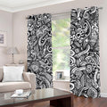 Graffiti Surfing Pattern Print Dimout Grommet Curtains