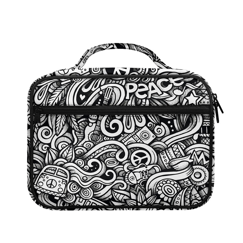 Graffiti Surfing Pattern Print Briefcase Bible Bag