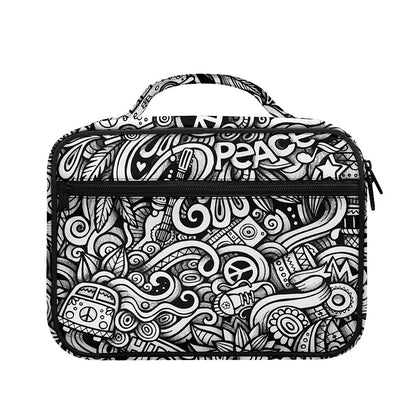Graffiti Surfing Pattern Print Briefcase Bible Bag