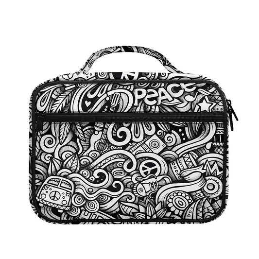 Graffiti Surfing Pattern Print Briefcase Bible Bag