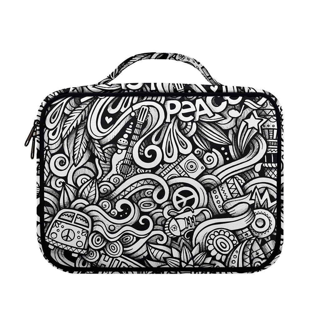 Graffiti Surfing Pattern Print Briefcase Bible Bag