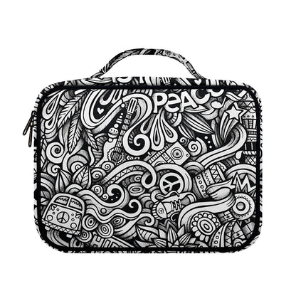Graffiti Surfing Pattern Print Briefcase Bible Bag