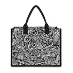 Graffiti Surfing Pattern Print Canvas Tote Bag