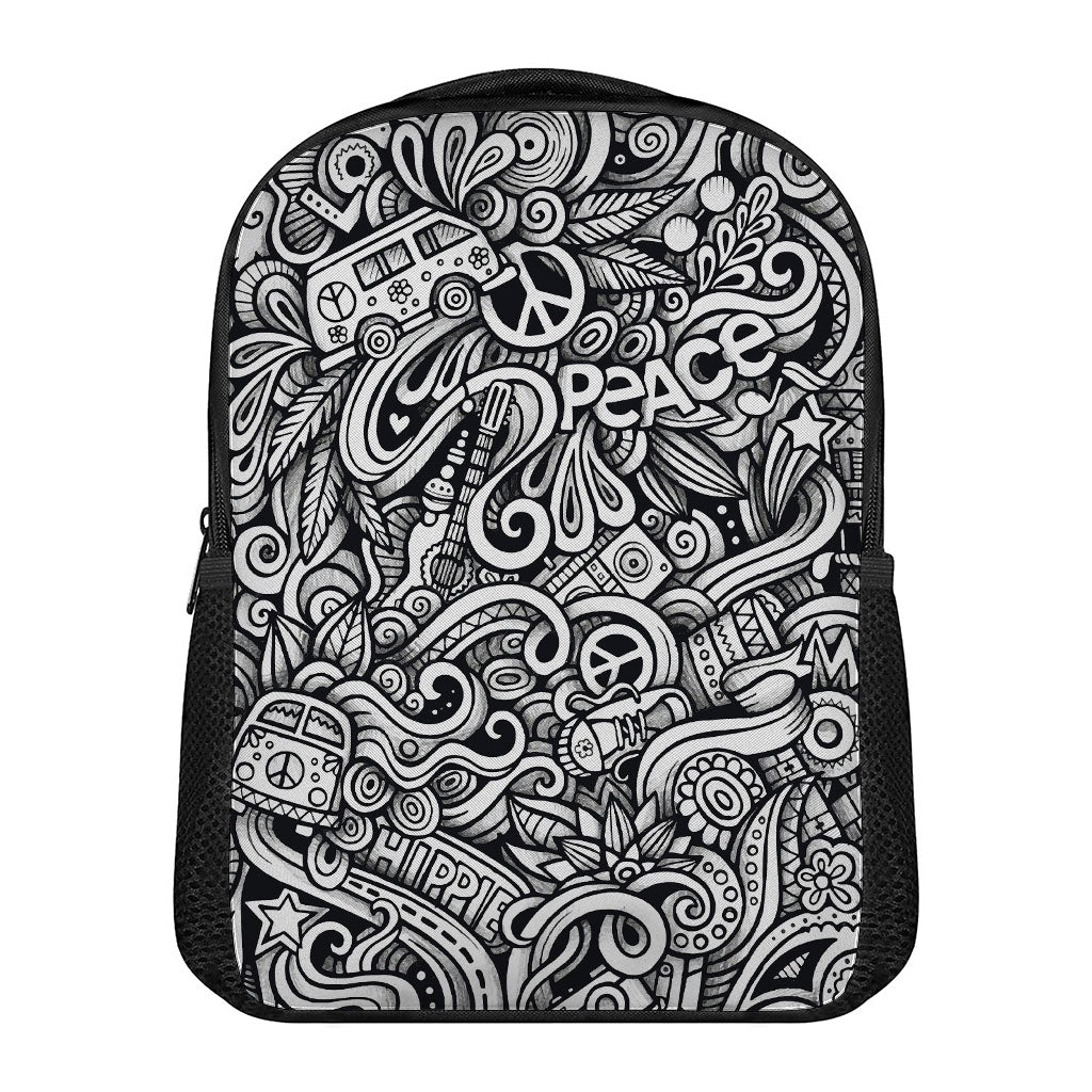 Graffiti Surfing Pattern Print Casual Backpack