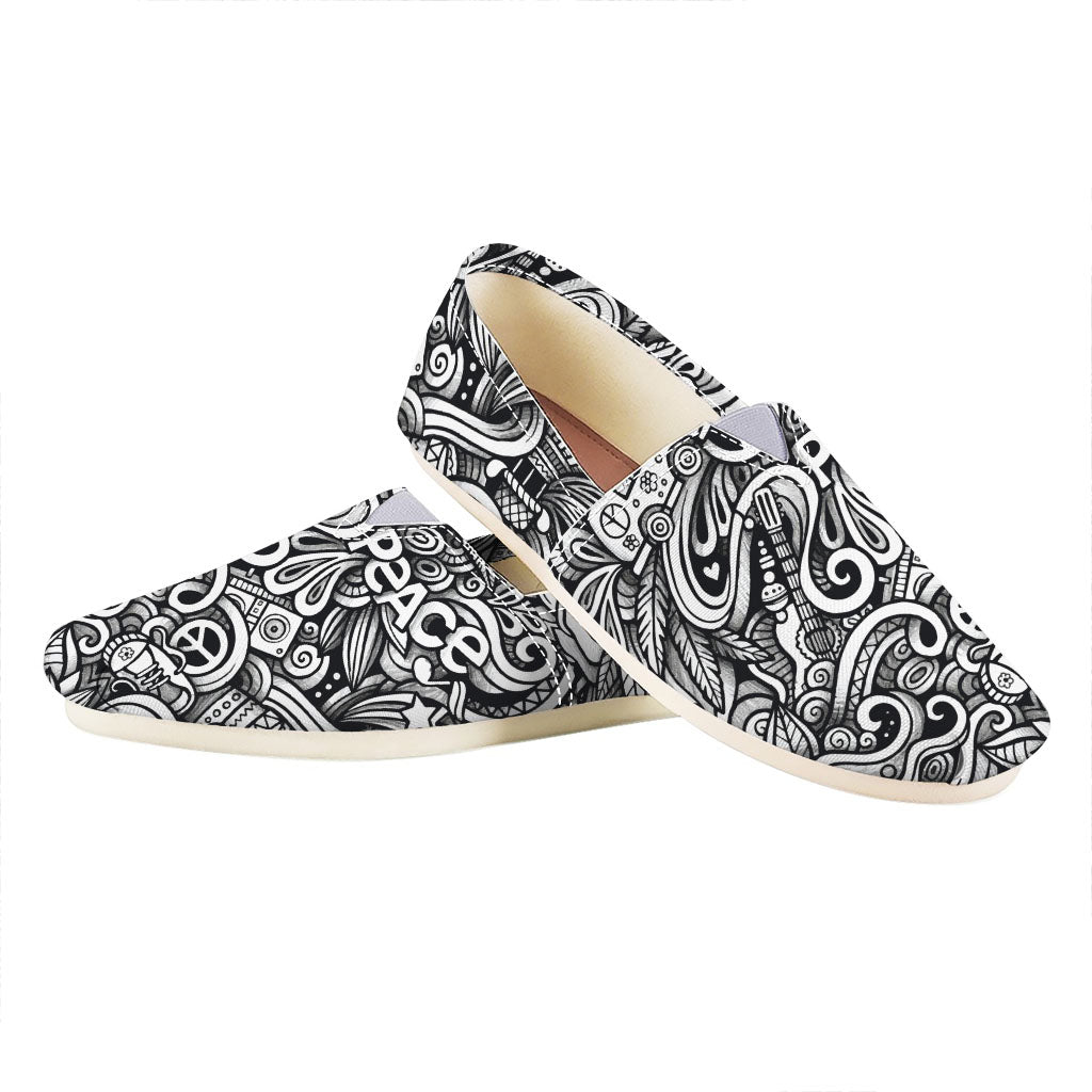 Graffiti Surfing Pattern Print Casual Shoes