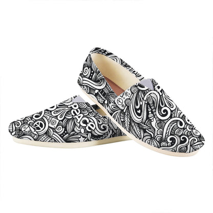 Graffiti Surfing Pattern Print Casual Shoes