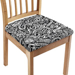 Graffiti Surfing Pattern Print Chair Cushion Cover