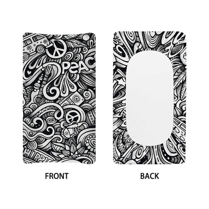 Graffiti Surfing Pattern Print Changing Pad Cover