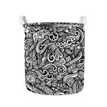 Graffiti Surfing Pattern Print Collapsible Laundry Basket