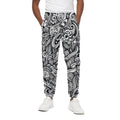Graffiti Surfing Pattern Print Cotton Sweatpants