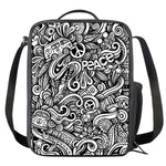 Graffiti Surfing Pattern Print Crossbody Lunch Bag