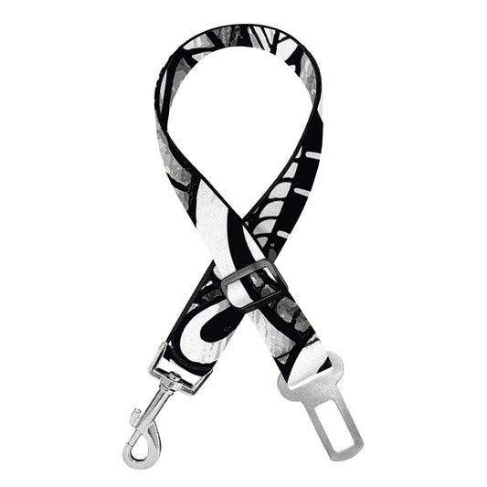 Graffiti Surfing Pattern Print Dog Seat Belt