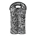 Graffiti Surfing Pattern Print Double Neoprene Wine Tote