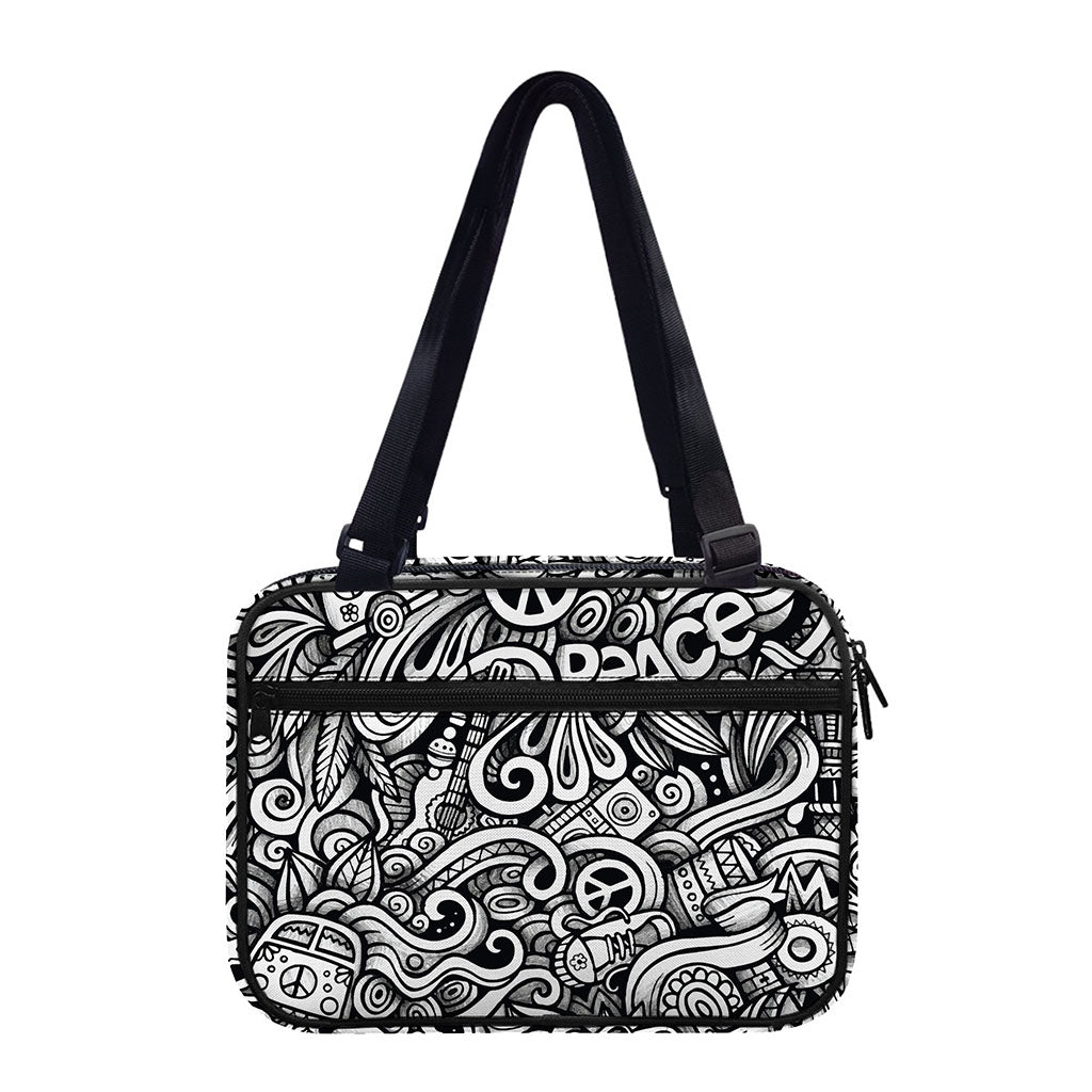 Graffiti Surfing Pattern Print Double Strap Bible Bag
