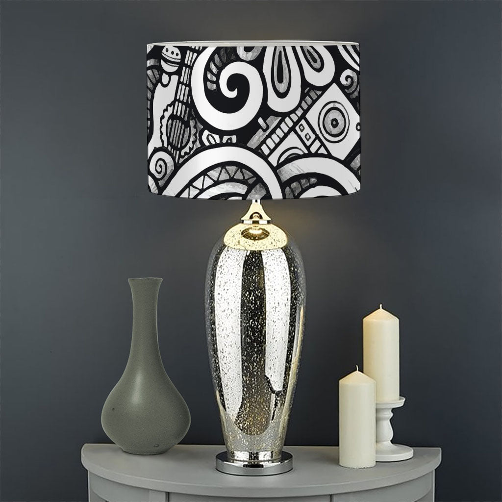 Graffiti Surfing Pattern Print Drum Lamp Shade