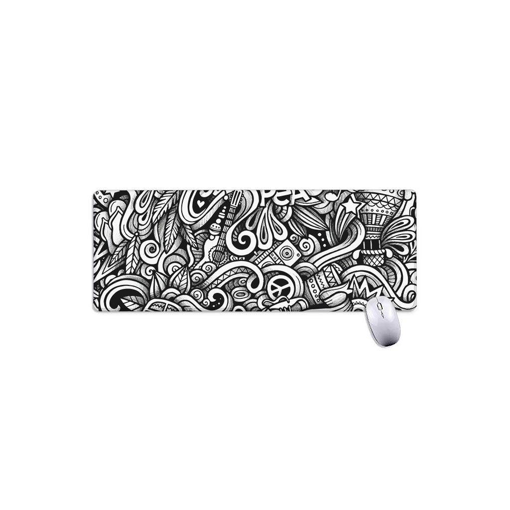 Graffiti Surfing Pattern Print Extended Mouse Pad