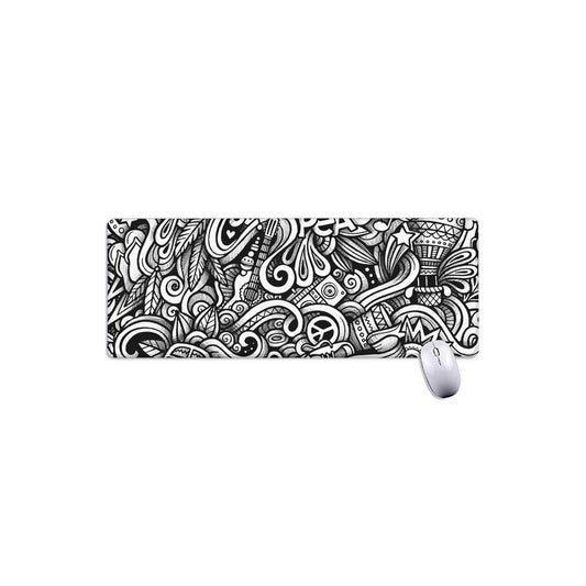 Graffiti Surfing Pattern Print Extended Mouse Pad