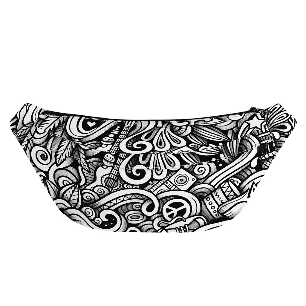 Graffiti Surfing Pattern Print Fanny Pack