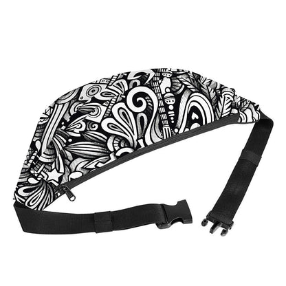 Graffiti Surfing Pattern Print Fanny Pack