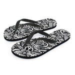Graffiti Surfing Pattern Print Flip Flops