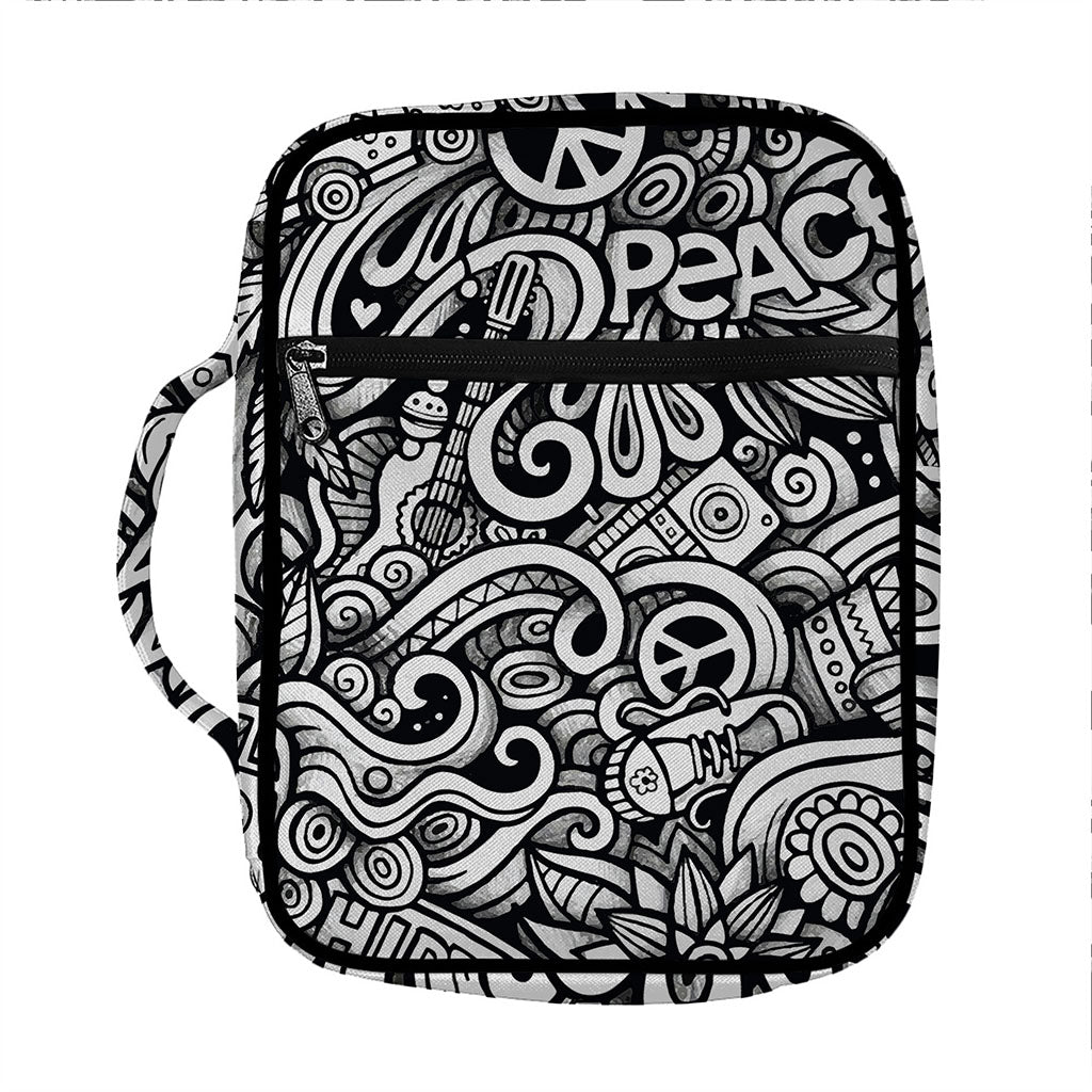 Graffiti Surfing Pattern Print Front Pocket Bible Bag