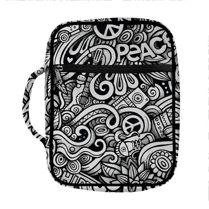 Graffiti Surfing Pattern Print Front Pocket Bible Bag