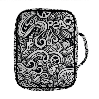 Graffiti Surfing Pattern Print Front Pocket Bible Bag