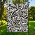 Graffiti Surfing Pattern Print Garden Flag