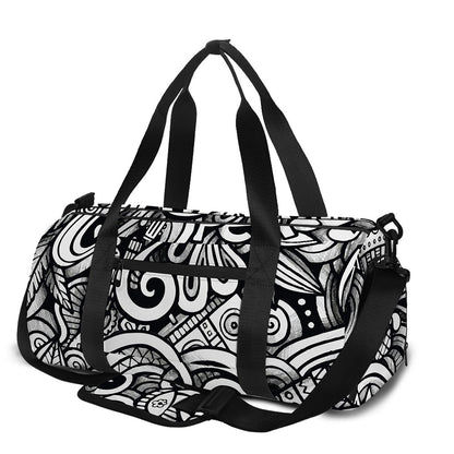 Graffiti Surfing Pattern Print Gym Bag